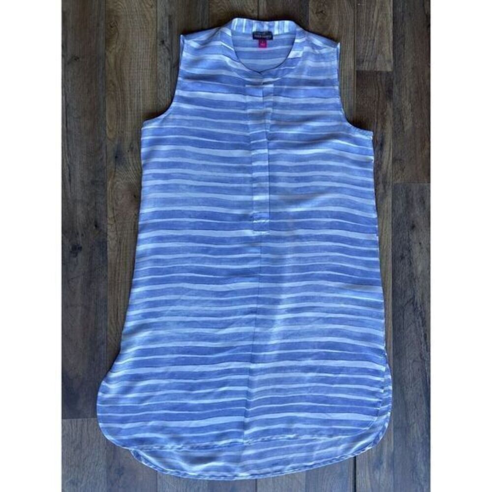 Vince Camuto Womens‎ Shirt Dress Blue Sleeveless Casual Summer Costal Small